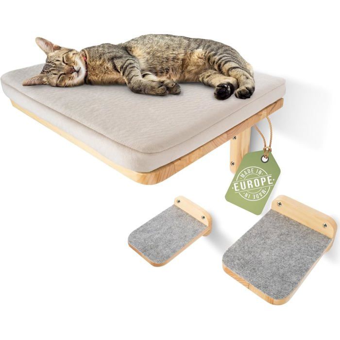 Comparer les prix de Mur descalade pour Chat Extra Grand et Stable I Hamac pour Chats Mur 3 pièces I Set Arbre à Chat Mural I Mur pour Chats I Chaise