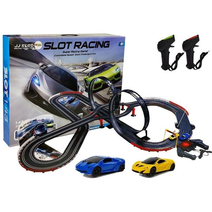 Scalextric – Circuit Compact Chrono Masters – Piste En 8 – 2 Voitures 1:43 – Télécommandes Turbo – Dès 4 Ans