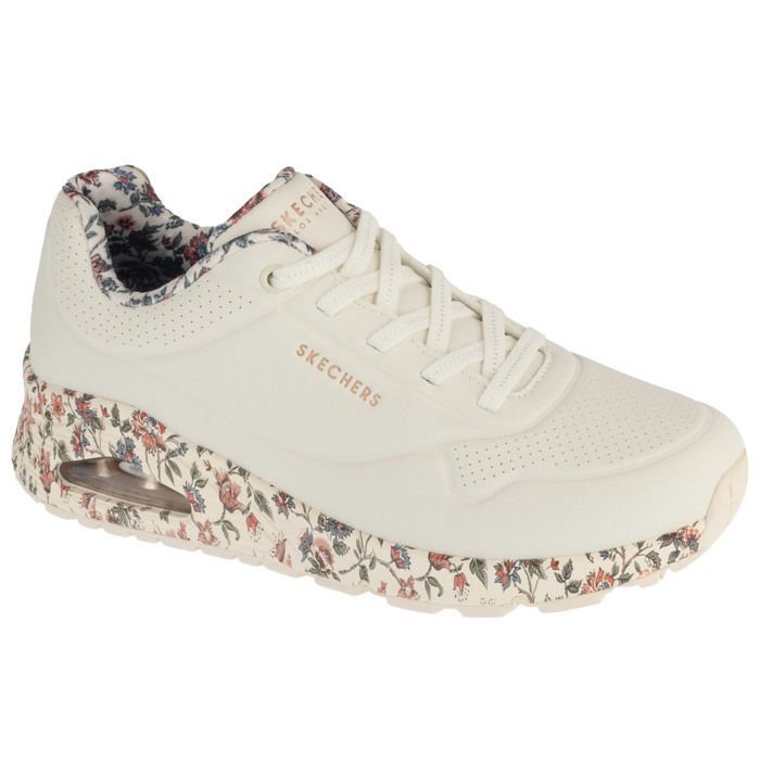 Skechers Baskets Femme - Blanc - Skechers Uno - Safari Time
