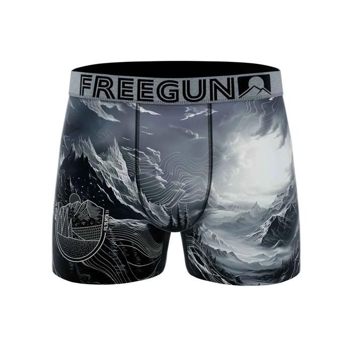 FREEGUN Boxer Homme Microfibre Collection Nature SNOW