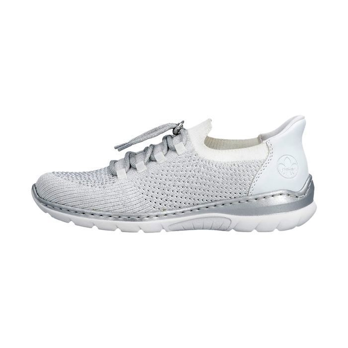 Rieker Basket Basse à Lacets Rieker Alabama - Argent-Platinum