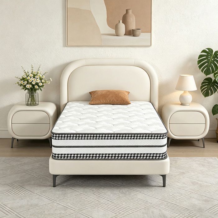 Matelas 90x200 cm - Épais 26cm mousse à mémoire de forme Silencieux sans Bruit Indépendance de Couchage Oeko-Tex