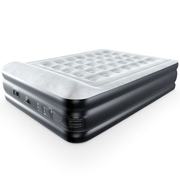 Matelas gonflable Blanc-Noir 203x152x46cm pneumatique 2 personnes Lit dappoint gonflable Matelas gonflable Blanc-Noir 203x152x46cm pneumatique 2 personnes Lit dappoint gonflable
