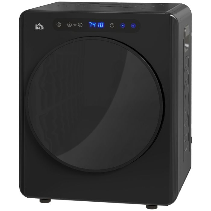 Sèche-linge compact - 6 programmes de séchage - Température réglable 40-60℃ - Capacité 4 kg - Commande tactile - Noir