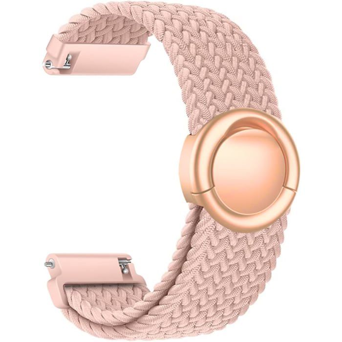 Bracelet Nylon Tressé 19 mm Boucle Ronde Élastique Dégagement Rapide Bracelet Montre Femme Homme