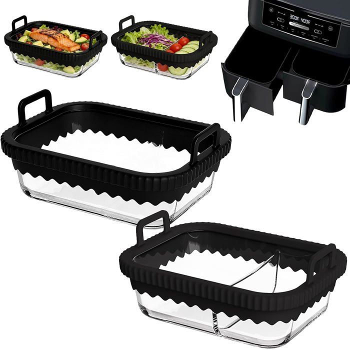 Plats à Gratin en Verre pour Airfryer pour maison et événements pour maison et usage quotidien
