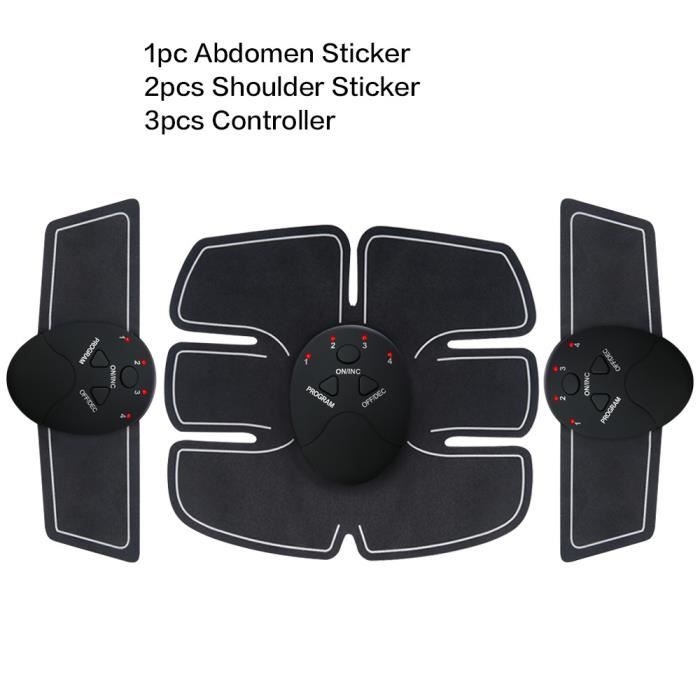 Ceinture Abdominale EMS - Stimulation Musculaire Électrique - 10 Modes, 30 Intensités - Rechargeable USB - Homme/Femme