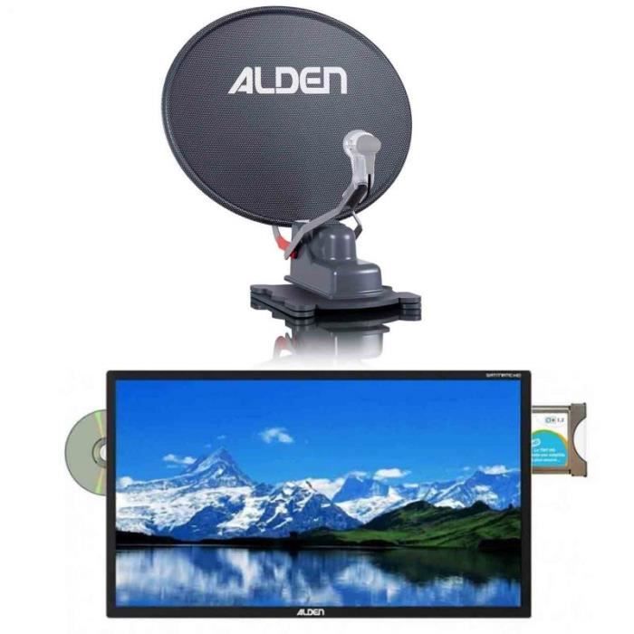 Pack ALDEN Onelight Parabole Satellite Automatique 60cm + TV LED 24\