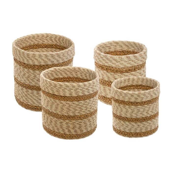 Set de 4 paniers Emmett en jute D19/23/26/29cm