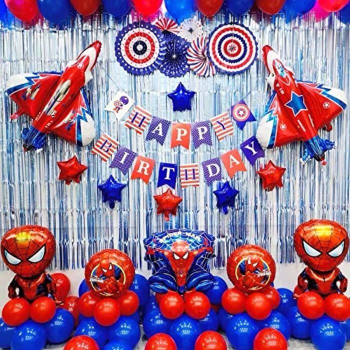 Support A Decorer FZHAB Fournitures de fête d'anniversaire spiderman  décorations de fête d'anniversaire spiderman ballons à thème su - Cdiscount  Maison