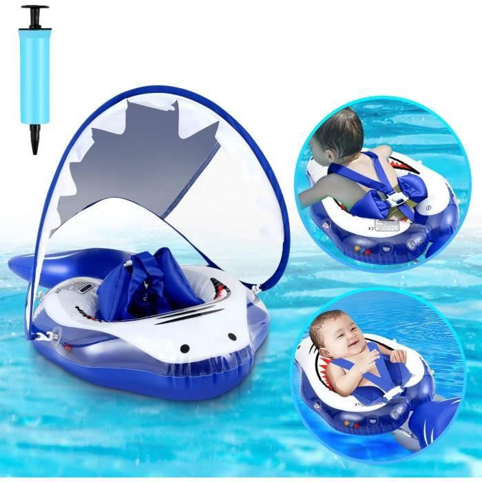 Bouée Bébé Peradix Avec Pare-soleil – Pour Les 9 à 36 Mois, Forme Baleine, Protection UPF 50+