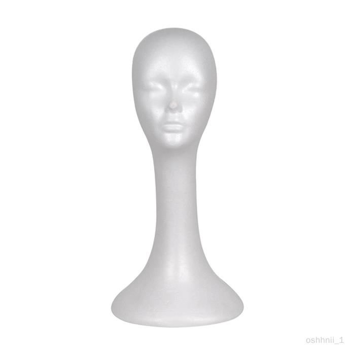 Tête De Mannequin Autoportante 54cm - Présentoir Chapeaux, Coiffes, Perruques, Neuf