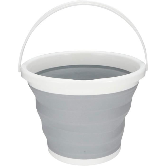 Seau Pêche Camping Pliable Seau Pliable 4L - Idéal Pour La Pêche, Le Camping, La Voiture Ou La Cuisine, Léger Et Compact Une Fois Plié Boite A Savon