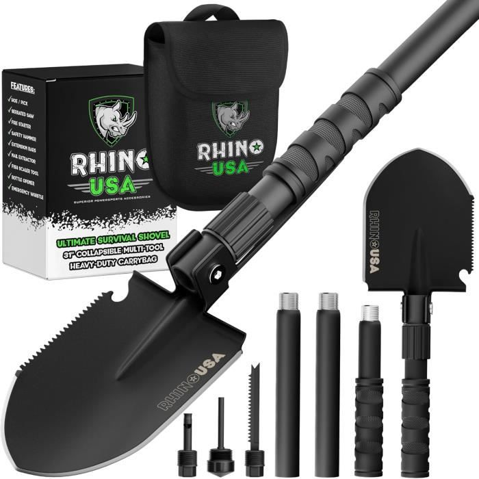Rhino USA Pelle de survie avec pointe - Outil de retrancheent