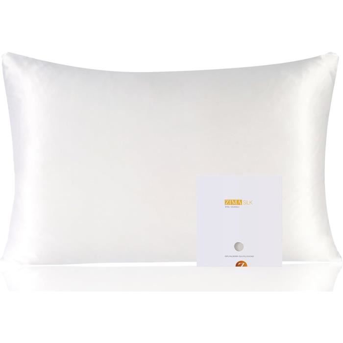 Taie D'oreiller 100% Soie Mûrier Et Lyocell - 50x75 Cm - Rose - Pour Cheveux Et Peau Sensibles