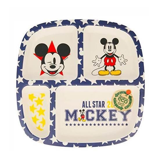 Assiette Disney Mickey A Compartiments Bambou Cdiscount Puericulture Eveil Bebe