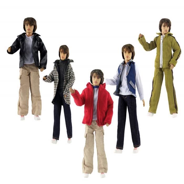 5 Sets Mode Vetements Decontractes pour Petit Ami de Barbie Ken Poupee vetements d hiver T Shirts d automne pour Ken Garcon poupees Cdiscount Jeux Jouets
