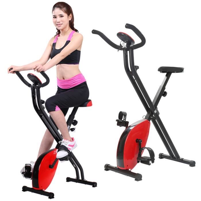 Velo De Biking Velo D Appartement Pliable Rouge Et Noir Prix Pas Cher Cdiscount