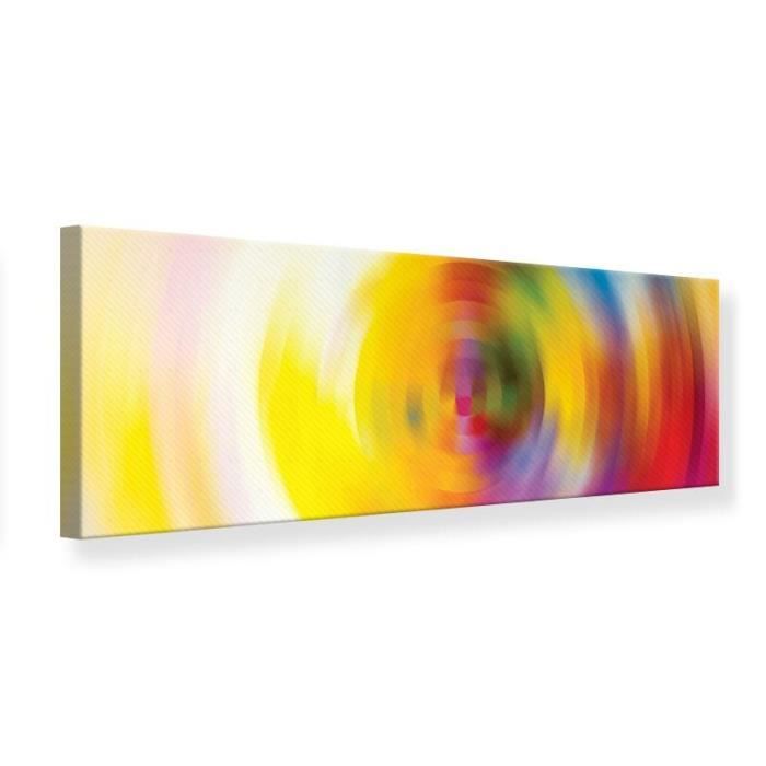 Tableau Sur Toile Panoramique Cercles Colores Abstraits 120 X 40 Cm Achat Vente Tableau Toile Cdiscount