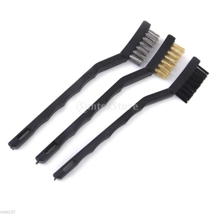 Jeu de 3 mini brosses métalliques idéal pour les travaux