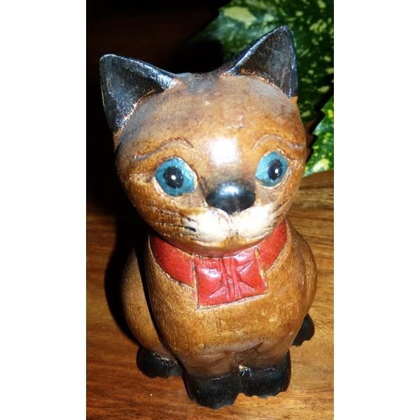 Chat Timide En Bois Exotique Polychrome Cdiscount Maison Chat Timide En Bois Exotique Polychrome Cdiscount Maison