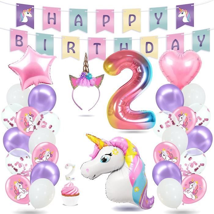 Arche De Ballons Anniversaire Fille 2 Ans - Rose - Kit Décoration Fête Bébé