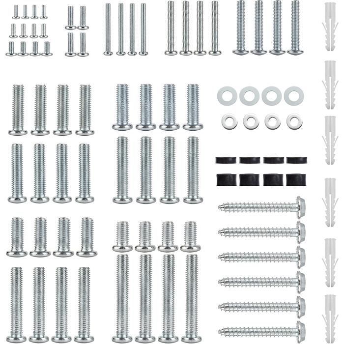 Kit De Vis Universel Pour Montage TV - 68 Pièces, M4/M5/M6/M8, Jusqu'à 80 Pouces, Boîte De Rangement - 4