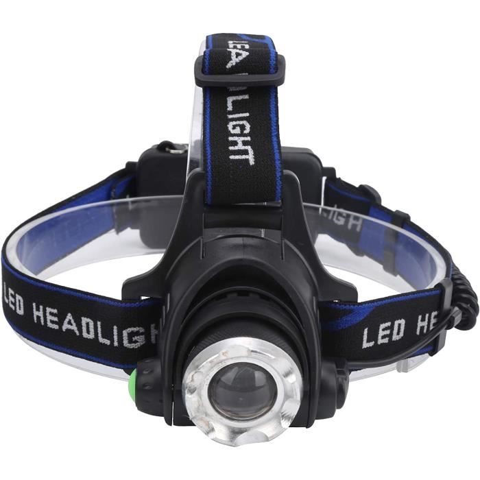 Lampe Frontale Étanche À Led Cob,Alimentée Par Batterie Rechargeable,Lampe-torch