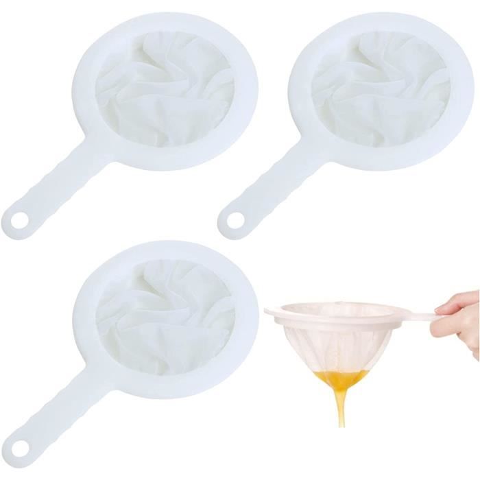 Tamis - Cuisine - 3 pièces - 100/200/400 Mesh - Nylon - Réutilisable - Passoire Alimentaire Cuillère