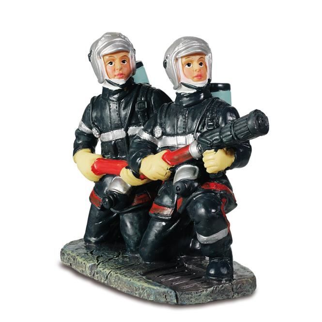 2 POMPIERS ACCROUPIS Figurine Collection Pompier Cdiscount Maison