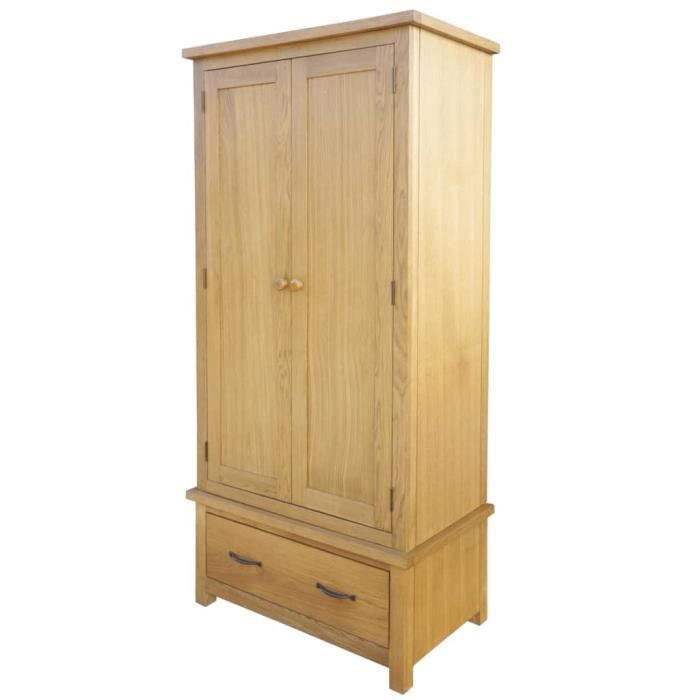 Meuble de Rangement avec 1 tiroir Armoire chambre Haut de gamme 90 x 52 x 183 cm Bois de