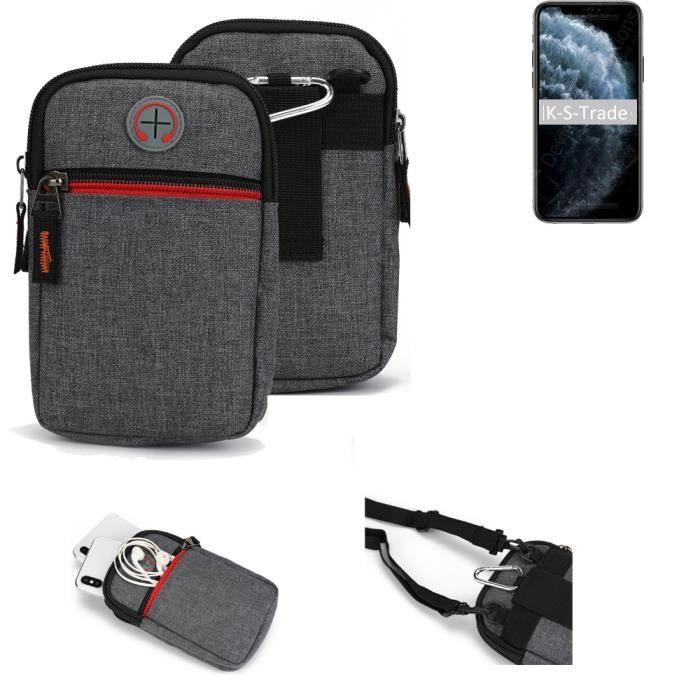 Pochette Iphone 11 Étui Ceinture En Cuir Pour Smartphone