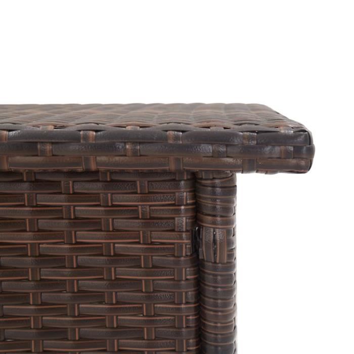 Table basse - Super - Marron - Résine tressée - 50x50x47 cm