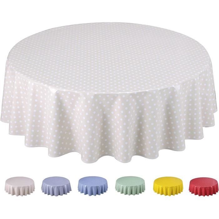 Nappe Toile Cirée Ronde 160cm Wicotex - Motif Mosaïque Fleurs - Lavable