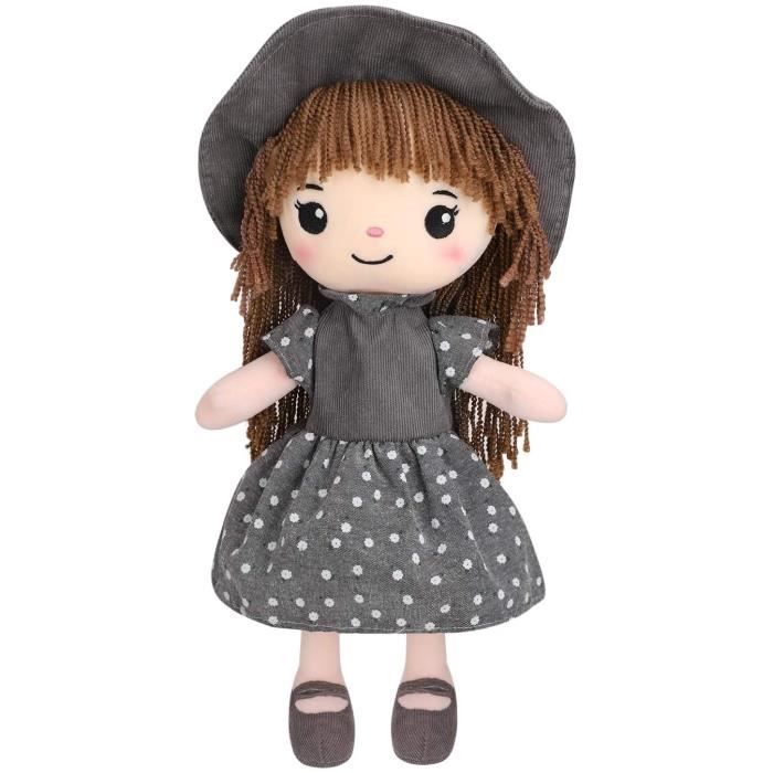 Gris Poupee de Chiffon pour Filles Jouet 1er Age Bebe Doudou Poupee Peluche Mignon Rembourre en Coton Poupee Jouet Kawaii Cdiscount Jeux Jouets