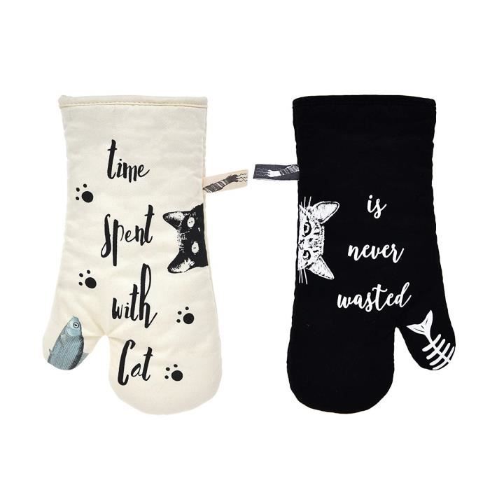 Blanc Gshy Gants de Cuisine Gants de Four Anti Chaleur Manique et Gant pour Cuisiner Barbecue Cuisson 1 Paire