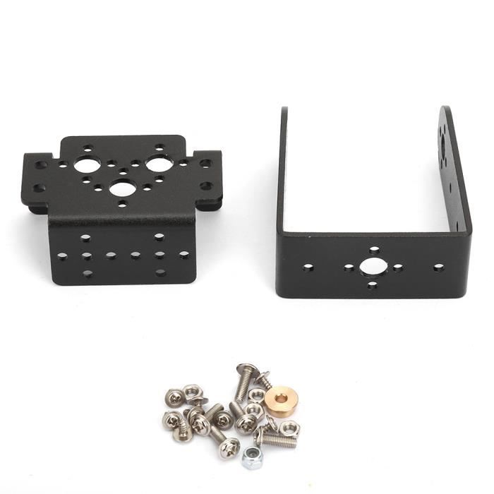 Kit de montage pour servomoteur - En métal - Support de moteur servo - Tête de direction multifonction - Deux degrés de liberté - Support de fixation pour accessoires de robot Kit de montage pour servomoteur - En métal - Support de moteur servo - Tête de direction multifonction - Deux degrés de liberté - Support de fixation pour accessoires de robot