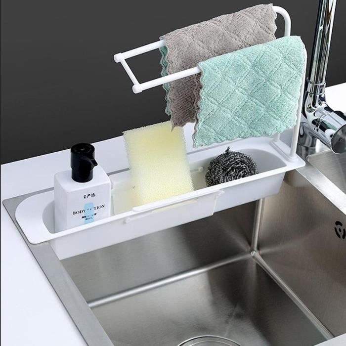 Organiseur De Robinet D'évier : Porte-éponge & Rangement Intégré | Économiseur D'espace Pour Cuisine & Salle De Bain