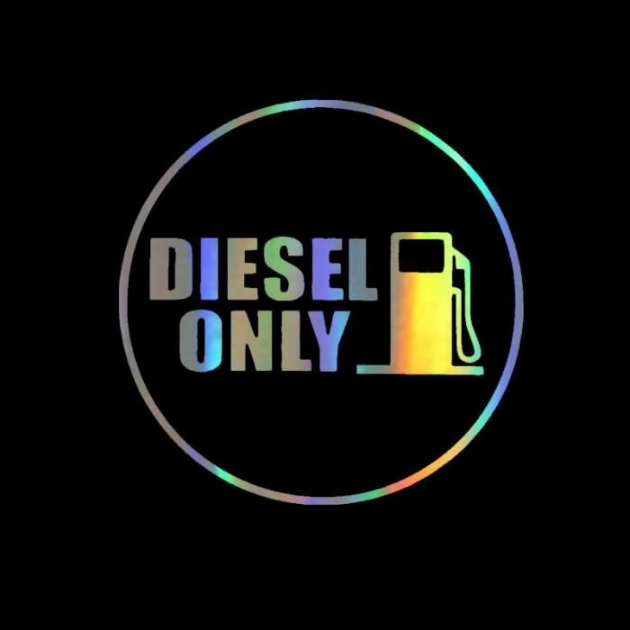 Autocollant Voiture 'Diesel Only The Brave' - Noir, Décoratif, Amovible