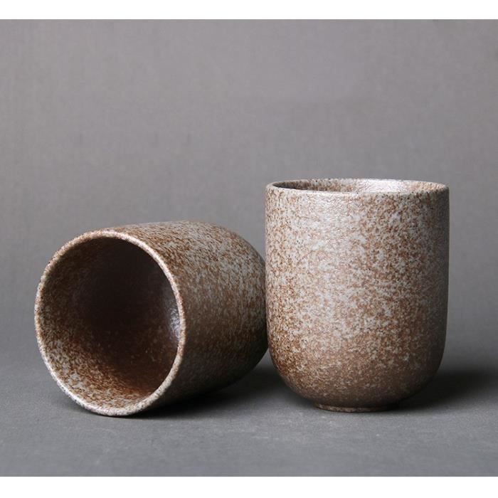 Grande Tasse à Thé Japonaise En Céramique Noire Avec Poignée En Bois Et Infuseur