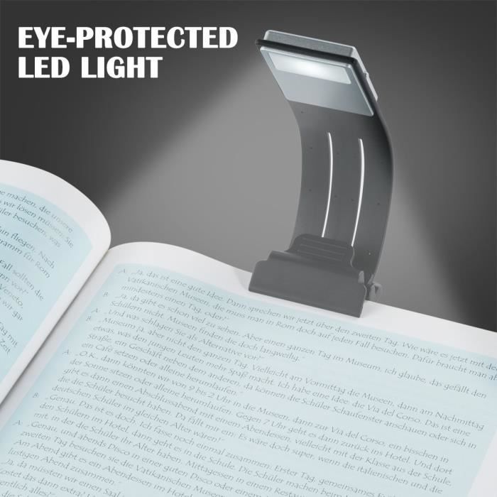 Lampe de lecture à LED en silicone pour Livre ou tablette 