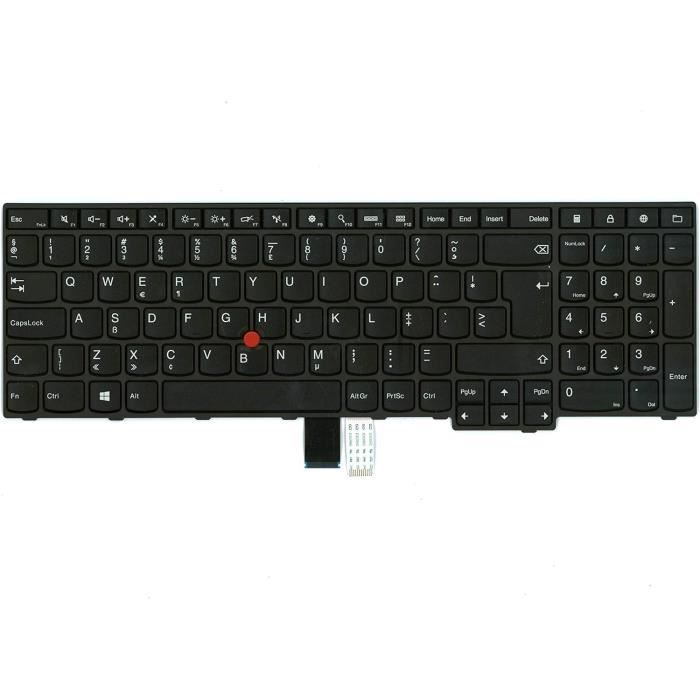 Clavier UK QWERTY Pour Lenovo Thinkpad E480/E490/L380/L390/T480S - Neuf - Noir