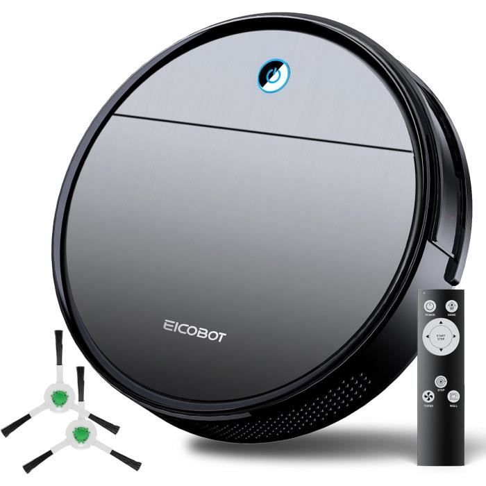 Aspirateur Robot, 3 en 1 Robot Aspirateur Laveur avec 2200Pa Aspiration, 7Cm Super-Mince, Longue Autonomie 90 Minutes Silencieux pour Les Poils d' animaux, Sols Durs, Tapis