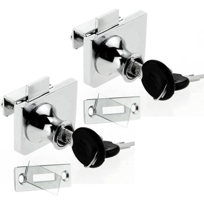 Lot De 2 Serrures En T Acier Inoxydable - Pour Boîte à Outils Camion, Avec 2 Clés
