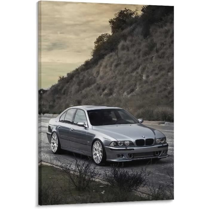 Poster BMW M4 G80 F82 Sur Toile - Décoration Murale Voiture Sport Allemande 50x75cm