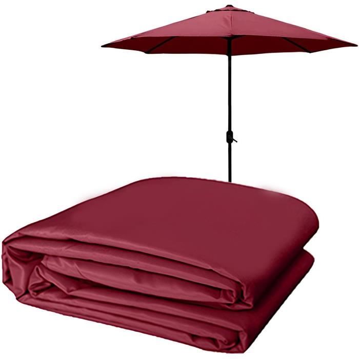 Toile De Rechange Pour Parasol Déporté Rectangulaire 4m (3x4m) - Housse De Remplacement étanche 8 Baleines - Plusieurs Couleurs