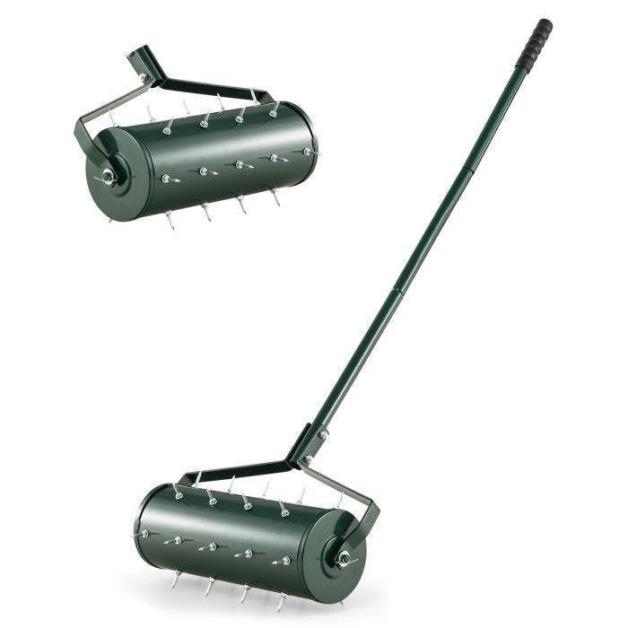 Aérateur de pelouse 2 en 1 avec 6 dents à pointes remplaçables Aérateur de pelouse 2 en 1 avec 6 dents à pointes remplaçables