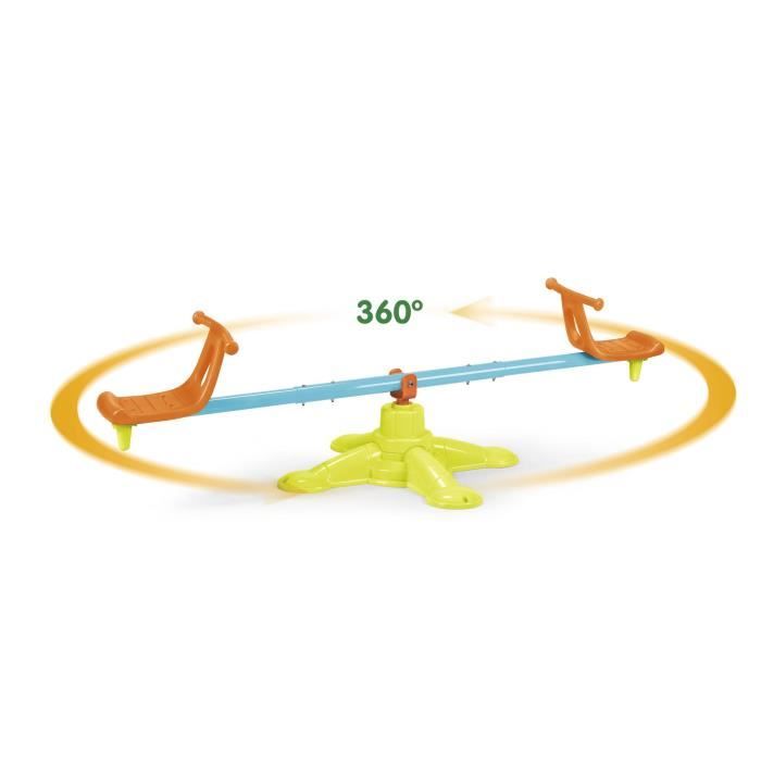 Balançoire Twister - FEBER - Tourne sur 360° - Pour Enfant à partir de 3 ans - Vert et Bleu