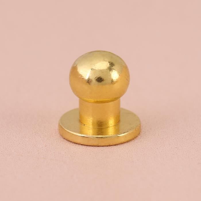 Mromax Lot De 20 Rivets M5 À Tête Ronde En Cuivre Massif De 0,5 Cm De
