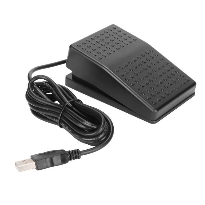 Fdit Pédale de commande au pied USB Pédale Pc Discord Mute Usb Foot Switch Pédale Abs Usb Foot Switch Pédale informatique clavier